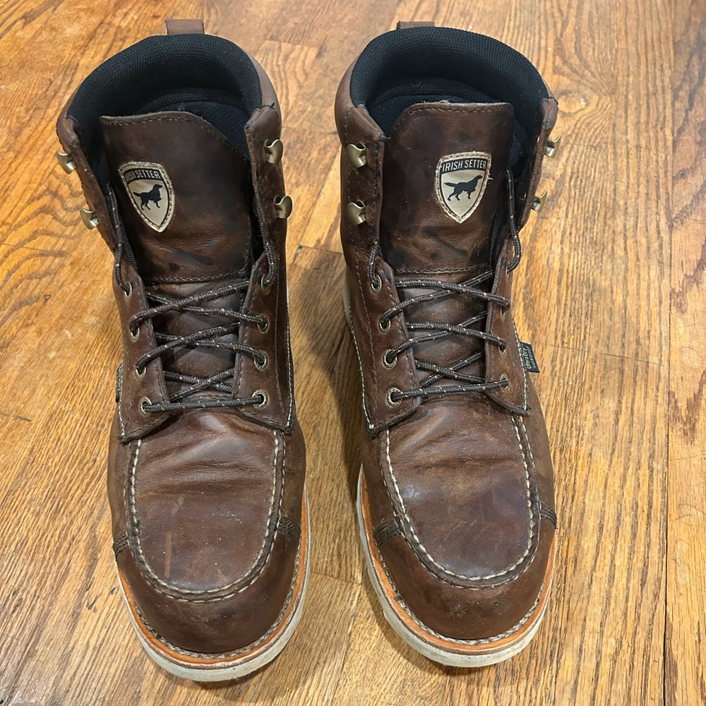 Irish Setter Brown Moc-Toe Work Boots